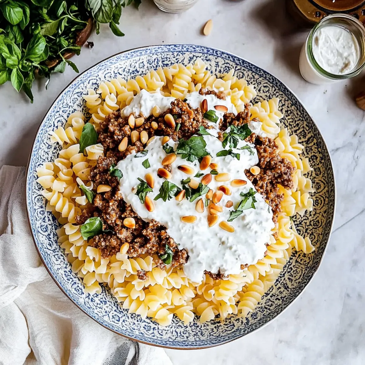 Creamy Arabic Pasta with Easy Yogurt Sauce in 30 Minutes