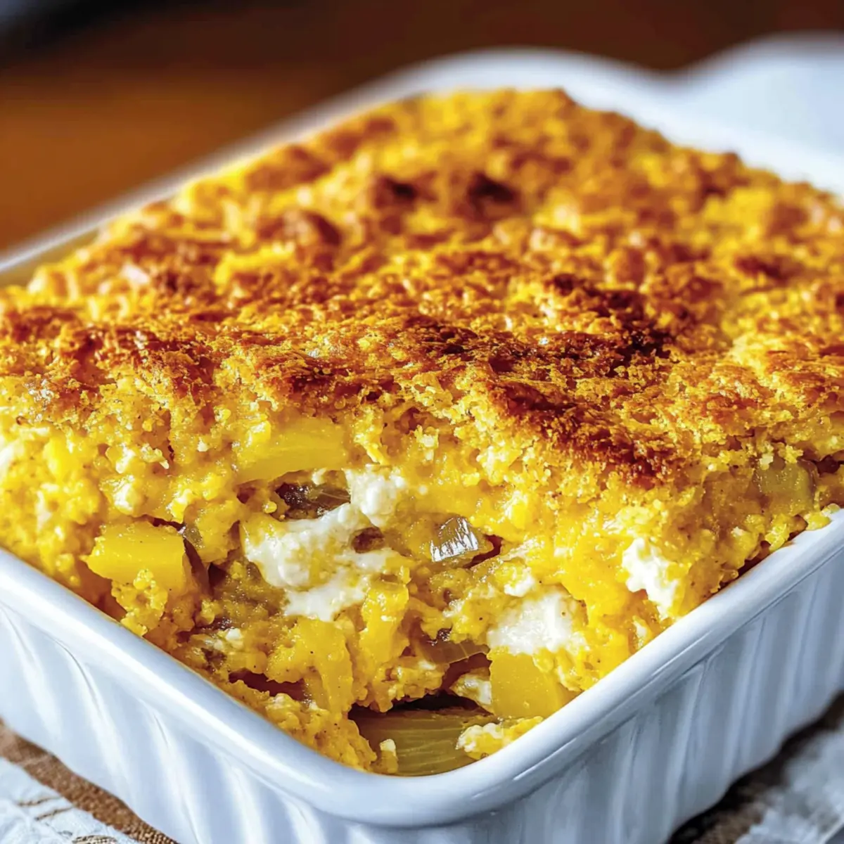 Creamy Squash Casserole with Jiffy Cornbread Top Made Easy