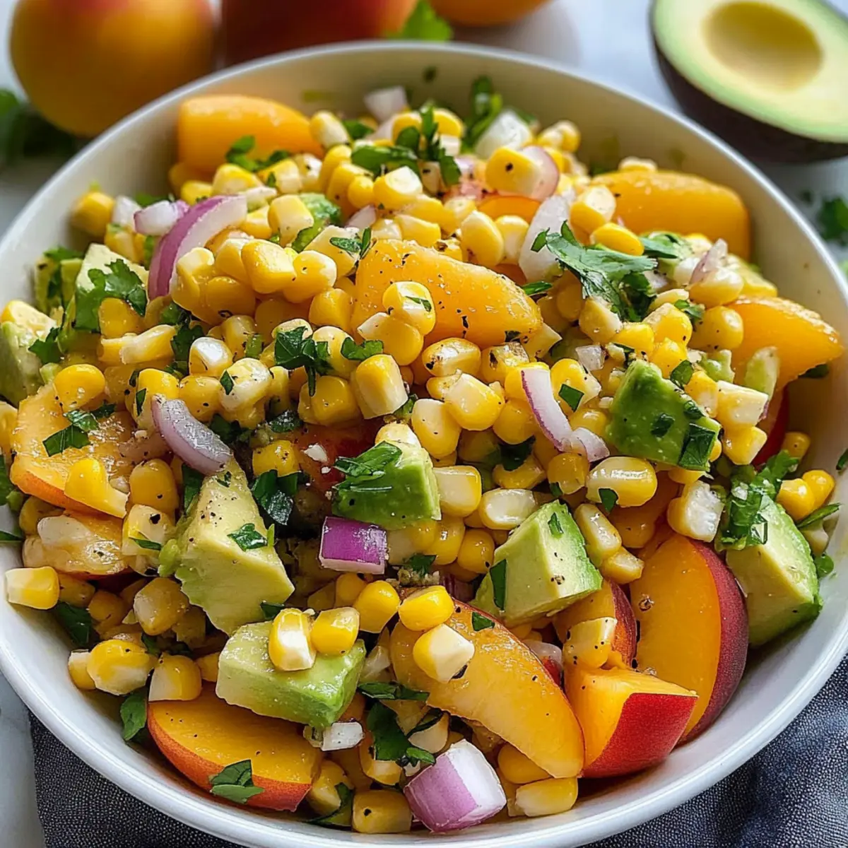 Fresh Sweet Corn and Peach Salad Recipe for a Vibrant Summer Bite